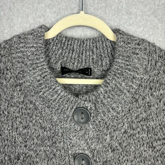 The Limited Sweater Womens Medium Gray Wool Cardigan‎ Tunic Dress Secretary Twee - Picture 4 of 12